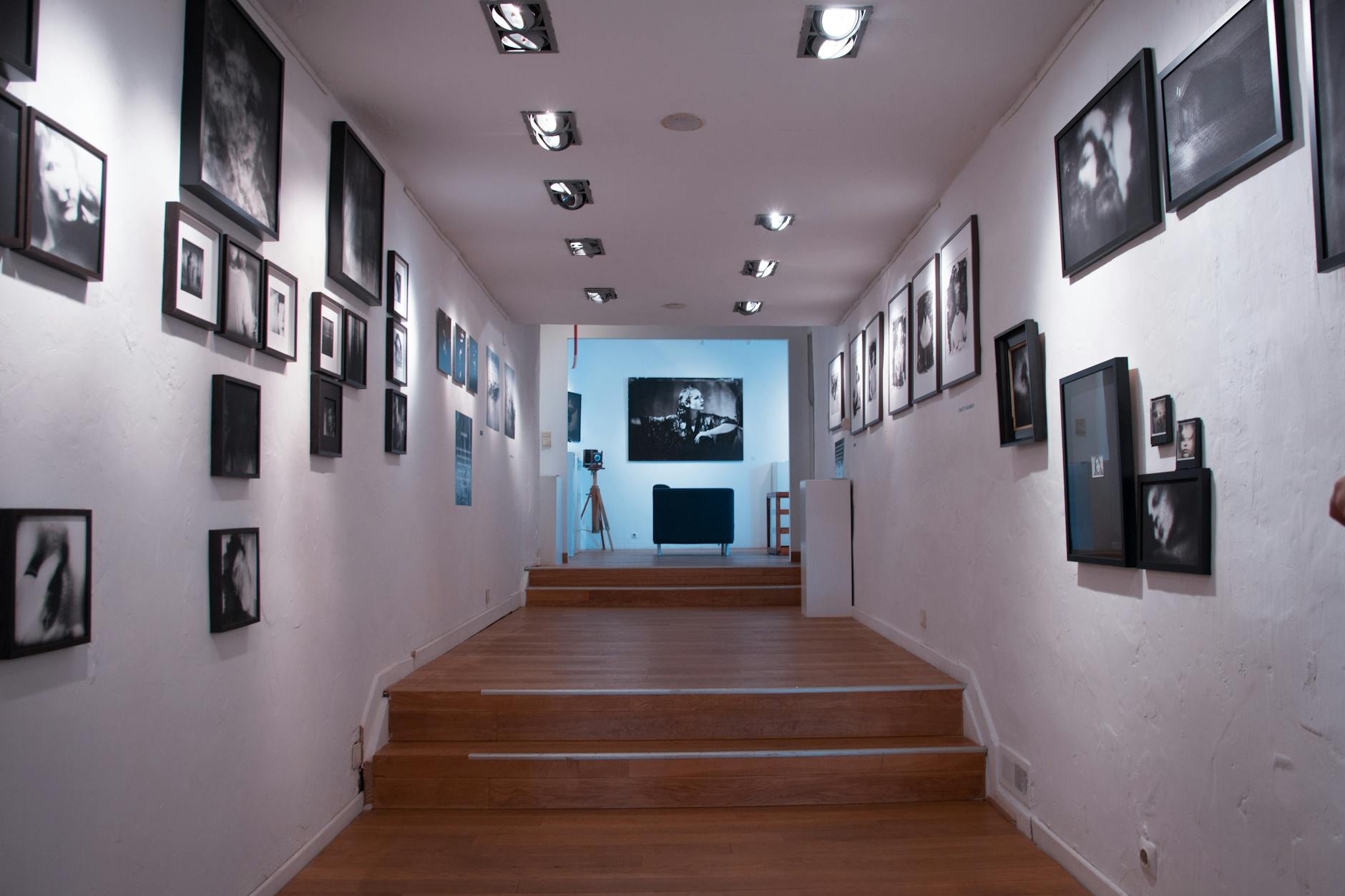 Contemporary photography gallery exhibition interior