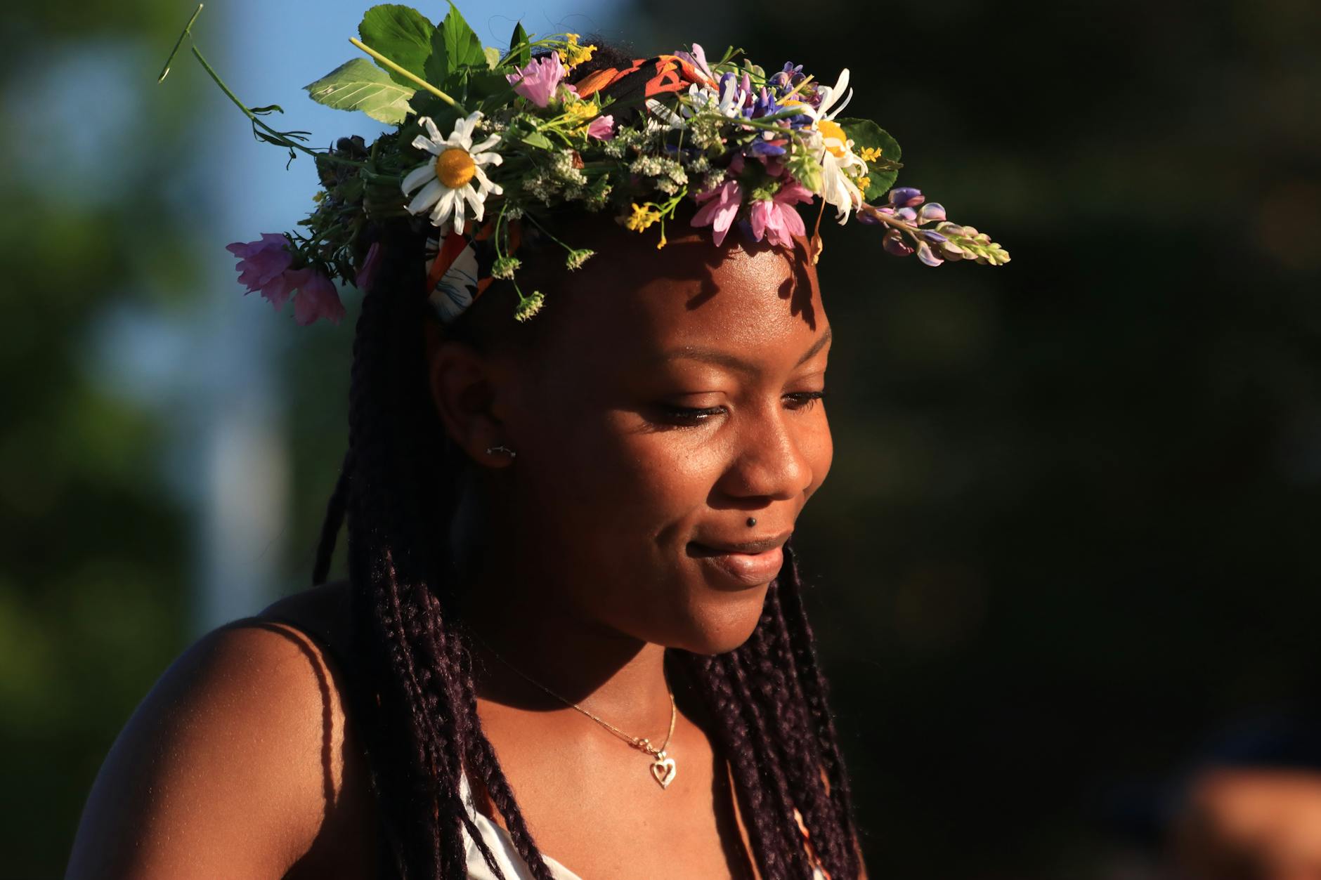 Midsummer wildflower bouquet for summer solstice