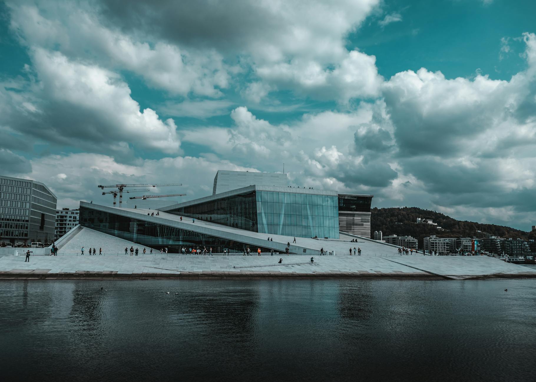 Modern architecture beside the Oslo fjord