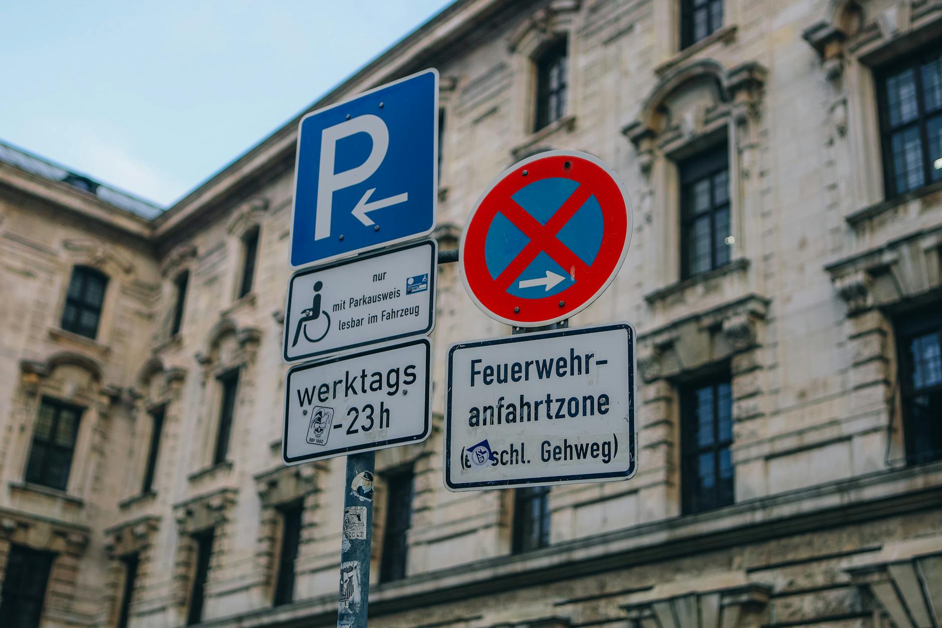Stockholm street signs in Swedish for tourist orientation