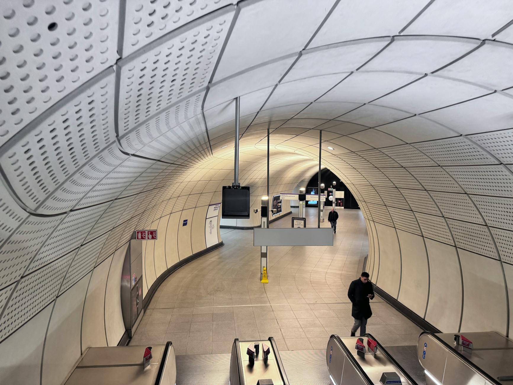 Modern underground metro station architecture