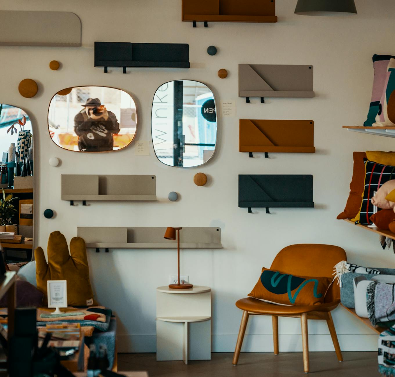 Modern Scandinavian design store interior