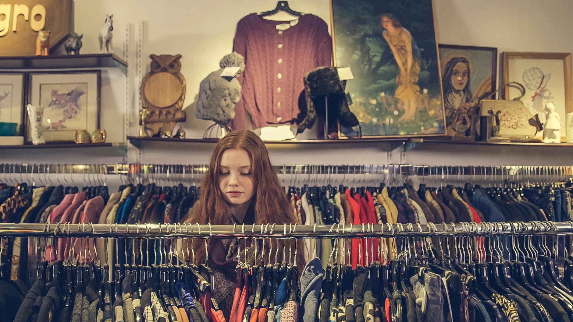 Södermalm guide — SoFo vintage shop with racks of clothing