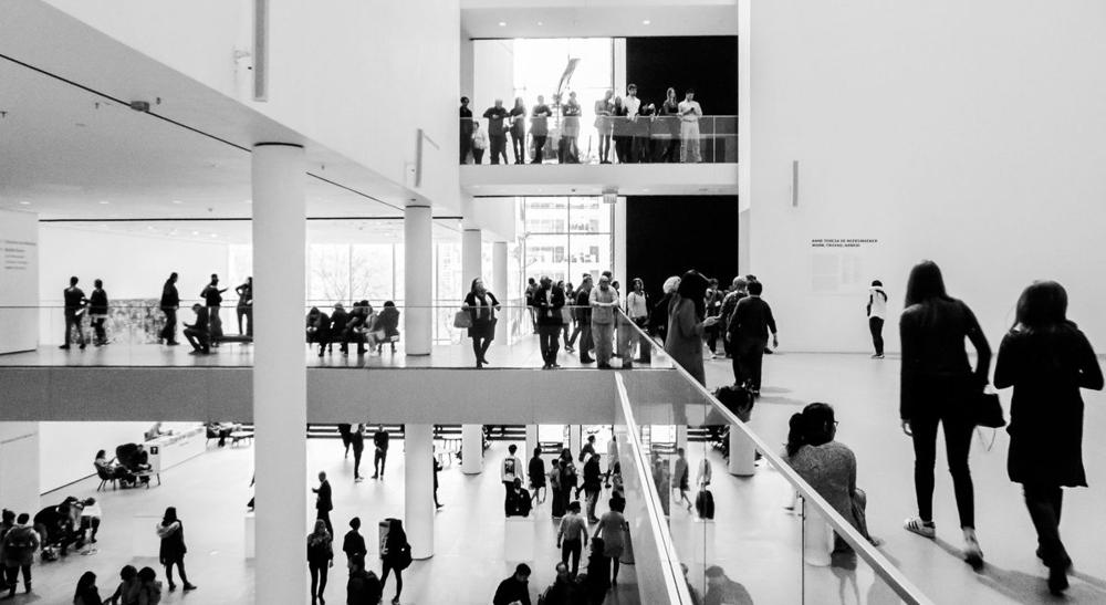 Bright gallery interior at Moderna Museet, Stockholm's modern art museum on Skeppsholmen