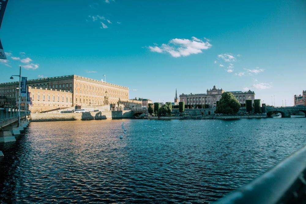 The Royal Palace Stockholm (Kungliga Slottet) baroque facade rising above the Gamla Stan waterfront